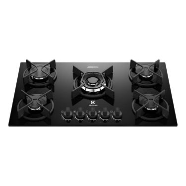 Imagem de Cooktop 5 Bocas Gas Bivolt Vidro Series 75x45cm - Electrolux