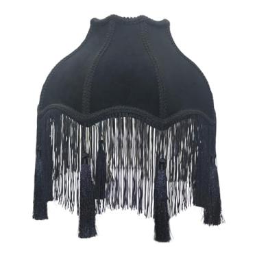 Imagem de Bothyi Abajur de veludo em formato de sino, estilo vitoriano, decorativo, peça de reposição para abajur clássico de sala de estar, escritório ou hotel.