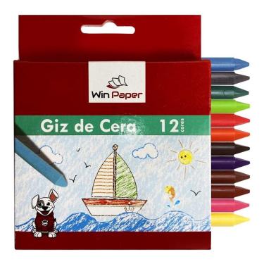 Imagem de GIZ DE CERA 12 CORES WIN PAPER JUMBO