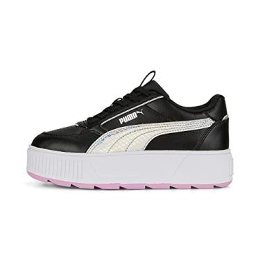 Imagem de PUMA Tênis unissex infantil Karmen Rebelle, Sereia preto-branco-prata, 7 Big Kid