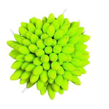 Imagem de Shakven Feijão Espacial de Pesca, Rolha de Bobber Flutuante, Luz de bolas flutuantes brilhando para exteriores, 100x contas de bloqueio de luz noturna de pesca, luz de bolas flutuantes brilhantes para