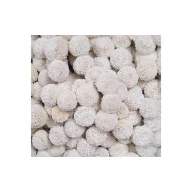 Imagem de Flor Sempre Viva Branca I Kit com ate 1.200 Flores Secas, Buquês, Decoração de Casamento e Eventos - Beleza Natural Eterna(BotãoVeludoBranco,2buquês)