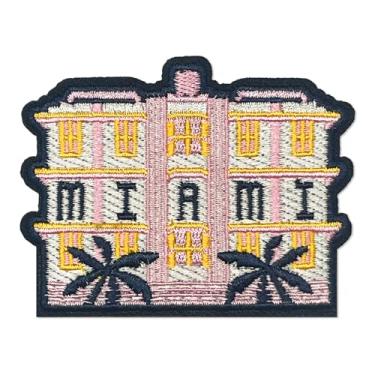 Imagem de FANCIBAND Miami Iron On Patch - Remendos bordados a ferro em/costurados para roupas, jaquetas, mochilas, jeans, chapéus de caminhoneiro, bolsas e camisas