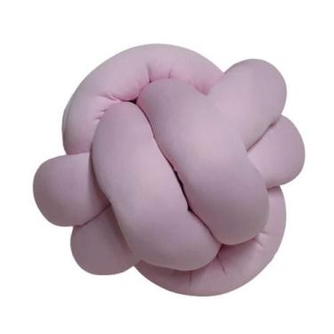 Imagem de Almofada Nó 32Cm Rosa Dê1Toque Artesanal Decorativa