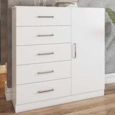 Imagem de Cômoda 5 Gavetas 1 Porta(Branco)
