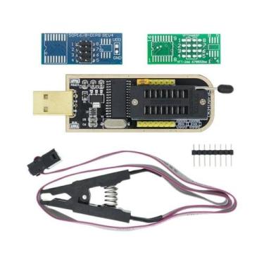 Imagem de Módulo Programador USB EEPROM Flash BIOS Série 24 25 SOIC8 SOP8 Com Cl