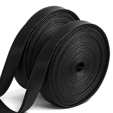 Imagem de Fita de cetim para espartilho de 2 rolos de 788 polegadas - Cordão ajustável para vestidos de noiva, substituição de fita de laço de espartilhos para zíperes e botões (preto, 20 metros)