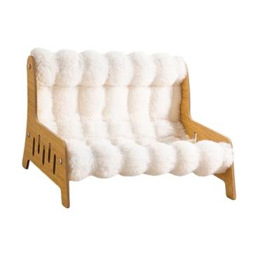 Imagem de Whtkoph Sofá-cama para gatos, sofá para animais de estimação, sofá de inverno quente e confortável para animais de estimação, cama elevada para gatos, Xl