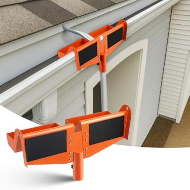 Imagem de Estabilizador de escada resistente e proteção de calha, ferramenta de segurança de acesso ao telhado, evita o deslizamento da escada, proteção de calha para telhados, acessório de escadas