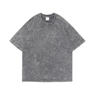 Imagem de Camiseta Unissex Retro Punk De Algodão 230g Com Ombros Caídos E Manga 