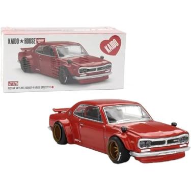Imagem de Diecast Model Car Compatible with Kaido House x Mini GT 1:64 Nissan Skyline 2000GT-R (KPGC10) Kaido Street V1 Red Limited Edition KHMG175