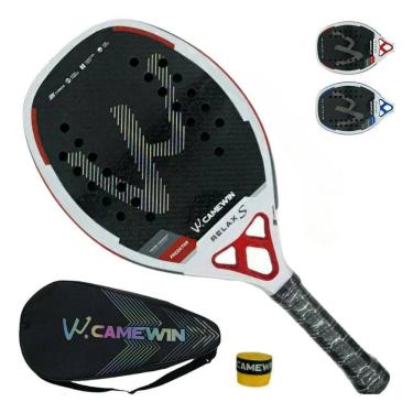 Imagem de Raquete Beach Tennis Carbono 3K Camewin Edição Especial Verm