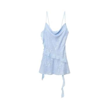 Imagem de Vestido Mini Sexy Sem Costas Com Lantejoulas Para Mulheres, Estilo Chi