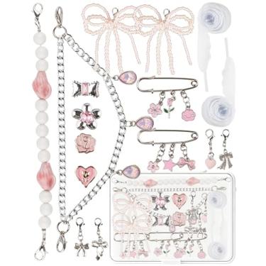 Imagem de GIDDITZ 15 peças pingentes de sapato oceano brilhantes para tênis, meias para mulheres, meninas, pingente de renda pérola, Suitable, Acrílico, Sem Pedra Preciosa