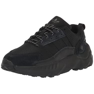 Imagem de adidas Originals Tênis infantil unissex Zx 22, Preto/Preto/Branco, 6 Big Kid