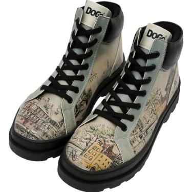 Imagem de DOGO Botas de cano curto femininas – couro vegano e botas femininas feitas à mão e botas de tornozelo,, Dê um passeio, 37