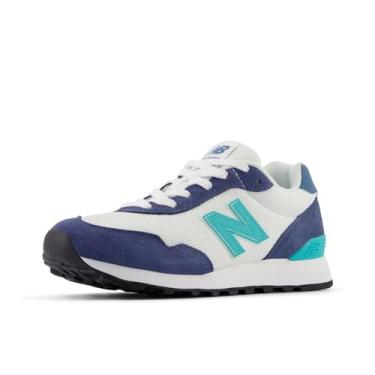 Imagem de New Balance Tênis feminino 515 V3, Branco/Vintage Índigo/Airyteal, 11