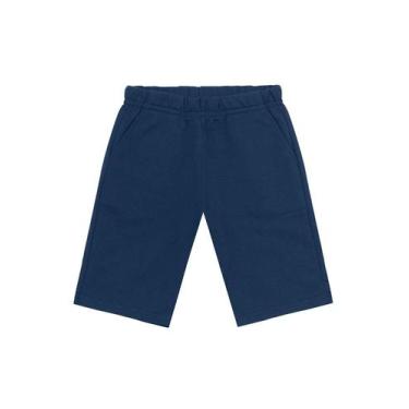 Imagem de Bermuda infantil menino em moletinho Brandili, Azul, 18