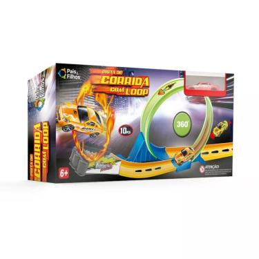 Imagem de Pista de Carrinho com Loop Divertido 10 Peças Encaixe +6 Anos Infantil Pais e Filhos
