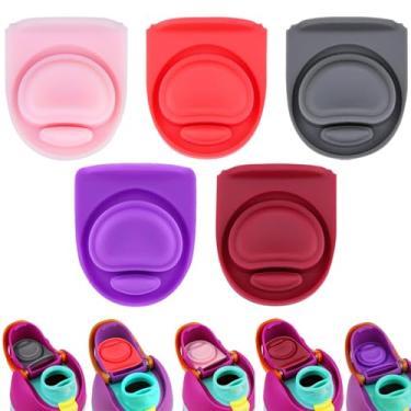 Imagem de ZUGHXMS 5 peças de rolha de substituição de vedação de borracha compatível com Owala FreeSip, junta superior de tampa de silicone para Owalla 16/24/25/32/1,134 g, peças de plugue reutilizáveis para