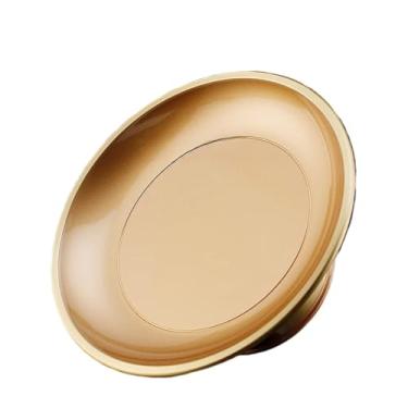 Imagem de FENNYYAR Prato de frutas de latão estilo chinês Guanyin doméstico, 17,8 cm, prato de oferta do santuário budista do deus da riqueza