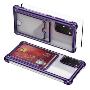 Imagem de Asuwish Capa de celular para Samsung Galaxy S20 Plus S20+ 5G capa celular com protetor de tela de vidro temperado e suporte de cartão rígido híbrido acessórios S20+5G S20plus 20S + S2O S 20 20+ G5