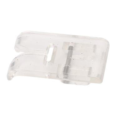 Imagem de CUOFYUNL Calcador de ponto de cetim transparente aberto, pés de costura de plástico transparente para máquina de costura