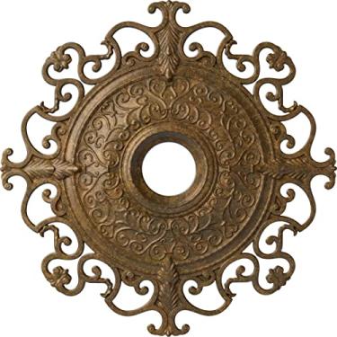 Imagem de Ekena Millwork Medalhão de teto CM38OLRZS Orleans, 38 3/20.3 cm OD x 6 5/20.3 cm ID x 7 7/20.3 cm P, bronze polido pintado à mão