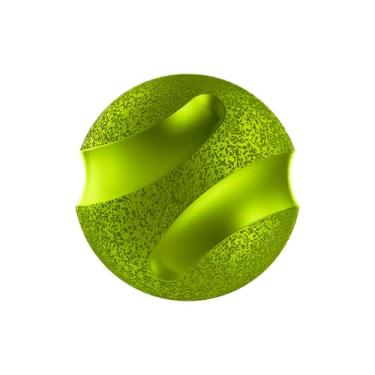 Imagem de Bola Maciça Slim Ball Stark Pet, Tamanho 70mm, Brinquedo para Cães de Grande Porte, em Borracha Resistente Atóxica, Cor Verde Neon