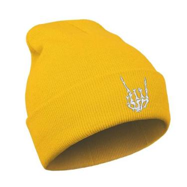 Imagem de Gorro Ikenacy Halloween Skull Goth Knit para homens e mulheres
