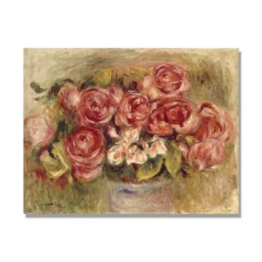 Imagem de NHLDZYH Arte floral vintage natureza morta, pintura botânica clássica, decoração de casa quente para sala de estar e sala de jantar. A35. Apenas tela 30x40cm-11,8x15,7 pol