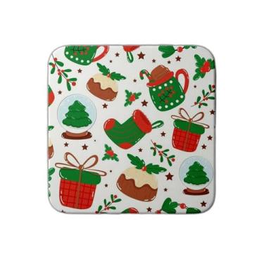 Imagem de Ladrilho Decorativo de Cerâmica Natal 30x30cm Estampa Padrão Sem Costura