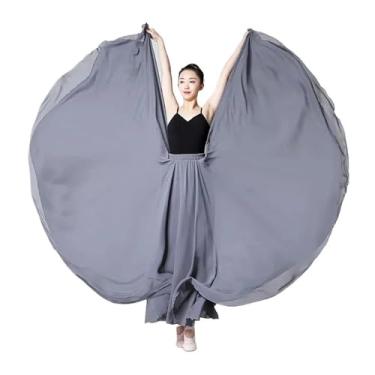 Imagem de Saia rodada feminina flamenco de círculo completo de 720 graus, fantasia de dança espanhola, saia em camadas com borda de babados, 360, Algodão