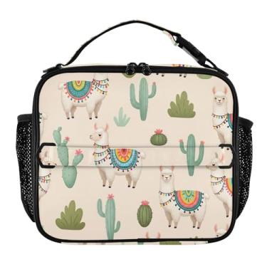 Imagem de Joisal Lancheira fofa de desenho animado de alpaca para mulheres, meninas, lancheira masculina e infantil, lancheira para trabalho, bolsa térmica para adultos