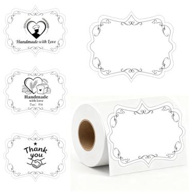 Imagem de Etiquetas térmicas diretas de 5 cm, 500 peças, formato irregular, impressora em branco, adesivos térmicos de Natal, armazenamento de freezer, despensa, organização, recipiente, cozinha, jarra