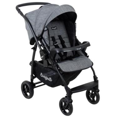 Imagem de Carrinho de Bebe Burigotto Reversivel Rio K 22 Mesclado Preto