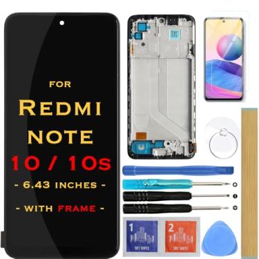 Imagem de HLTECH Substituição de tela LCD Touch Digitalizador Assembléia para Xiaomi Redmi Note 10 4G / Redmi Note 10s M2101K7AI M2101K7AG 6,4 polegadas (não para 5G