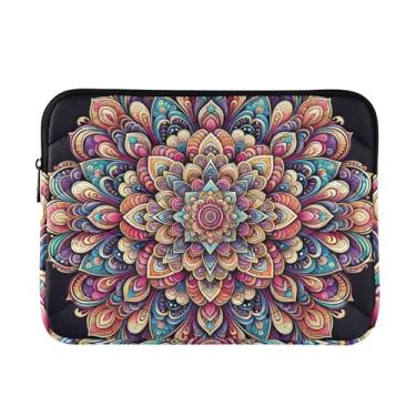 Imagem de Bolsa incrível mandala fina e leve para laptop, capa de transporte durável para tablet de viagem de trabalho, bolsa de computador para homens, de 13 a 14 polegadas