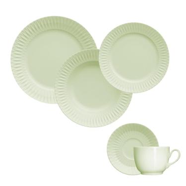 Imagem de Jogo Jantar Chá 30 Pçs Diamante Verde Menta Germer Porcelana