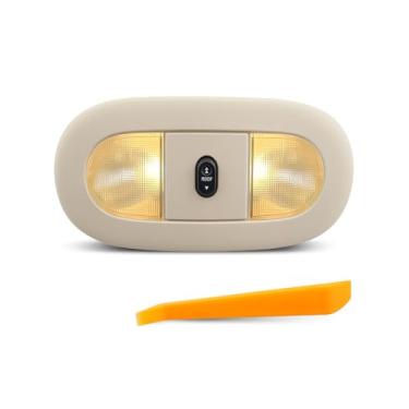 Imagem de Console frontal de LED com luz de mapa de cúpula e interruptor de teto solar adequado para Ford F250 F350 F450 F550 Super Duty 2008-2010 Luz de leitura de teto interior substitui 8C3Z-25519A70-AB