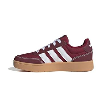 Imagem de adidas Tênis infantil unissex Breakbase J, Borgonha universitária/branco/vermelho sombra, 21