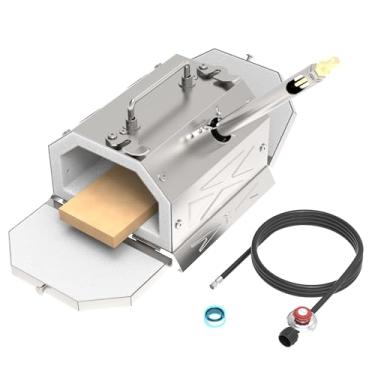 Imagem de ATkrou GY100 Kits de solda a gás forja de propano porta dupla (aço inoxidável) queimador único para ferreiro, kit de forja de ferreiro