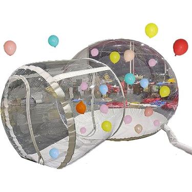 Imagem de Bubble House Barraca inflável de bolhas 3/4/5 m exterior PVC transparente inflável tenda de bolhas domo casa de balão com secador de cabelo para eventos de festa de acampamento (cor: 3m) (4m)
