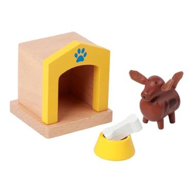 Imagem de Esquirla Conjunto de Móveis de Madeira para Casa de Bonecas - Brinquedo de Faz-Tudo - Móveis em Miniatura para Bonecas - Presente de Aniversário para Meninos e, Casinha para Animais de Estimação