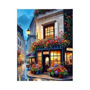 Imagem de Kit De Pintura Em Diamante 5D De Flor De Cerejeira Romântica Na Rua De