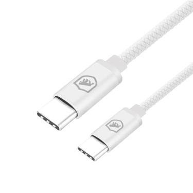 Imagem de Gshield Cabo de Dados e Carregamento Rápido Symetric em Termoplástico Reforçado 1,5 Metros (Tipo C/Tipo C, Branco)