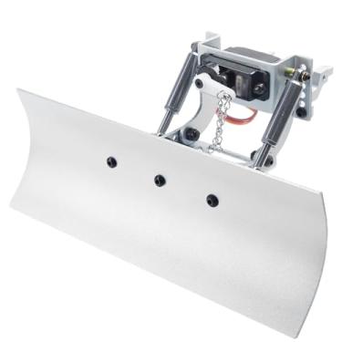 Imagem de TOOMOD 1/18 RC Aluminum Adjustable Snow Shovel/Snow Plow kit with 12G 180° Servo Motor for RC 1/18 TRX4m Crawler Car Upgrade (Silvery)