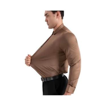 Imagem de Camisa Esportiva Masculina De Manga Longa Sem Costura De Alta Elastici