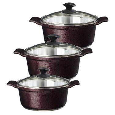 Imagem de Jogo Panelas Cereja Alumínio Fundido Usinado Javali AA26a30