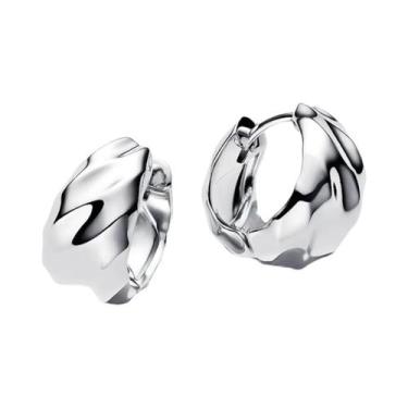 Imagem de Brincos De Coração Em Prata Esterlina 925 Com Brilho, Com Pérola E Dia